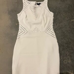 Aqua White Textured Mini Dress